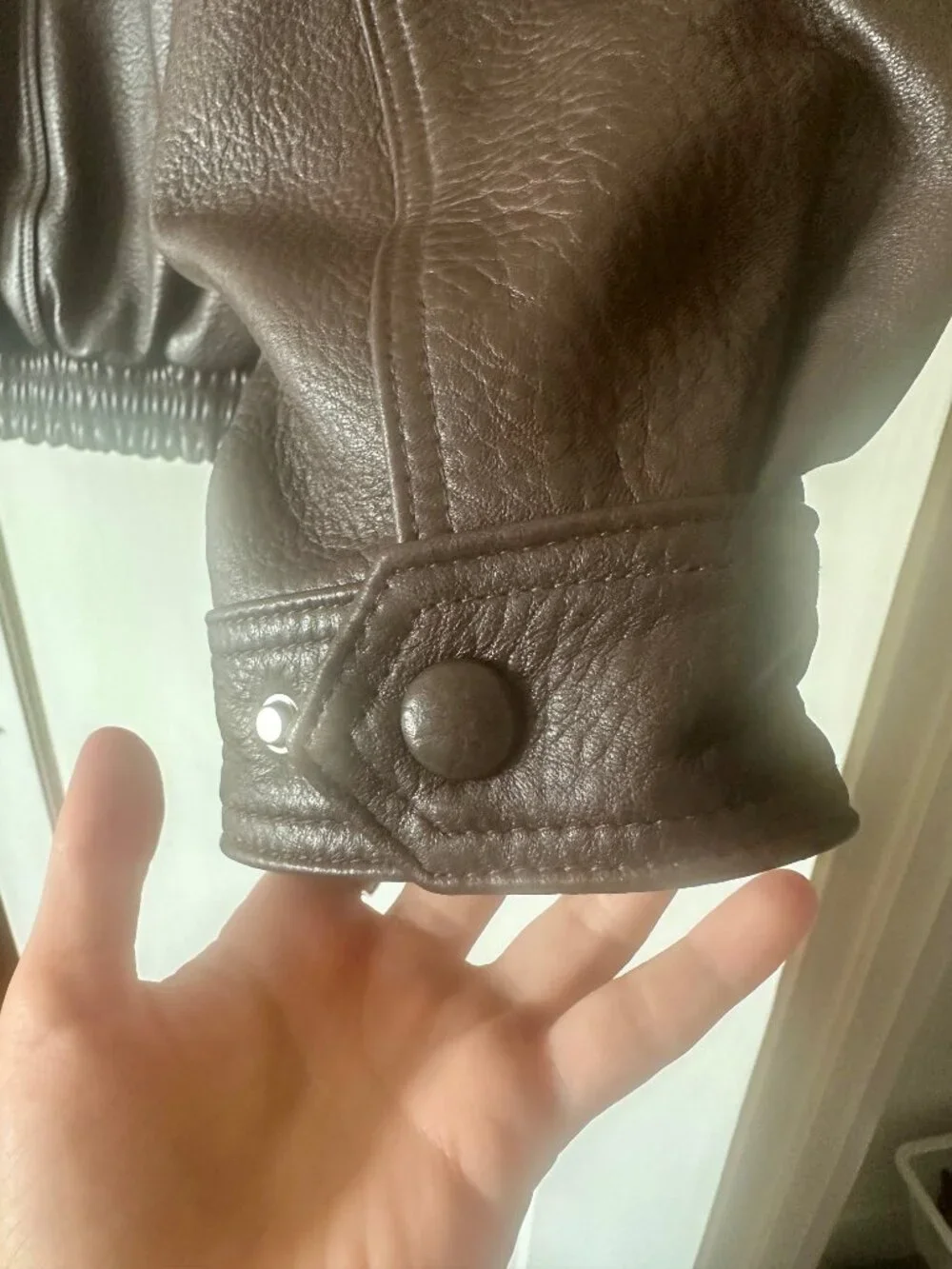 *NEW* Hemi Blurr High-Neck New Zealand Leather Jacket Dark Brown *REAL LEATHER* - Picture 7 of 7